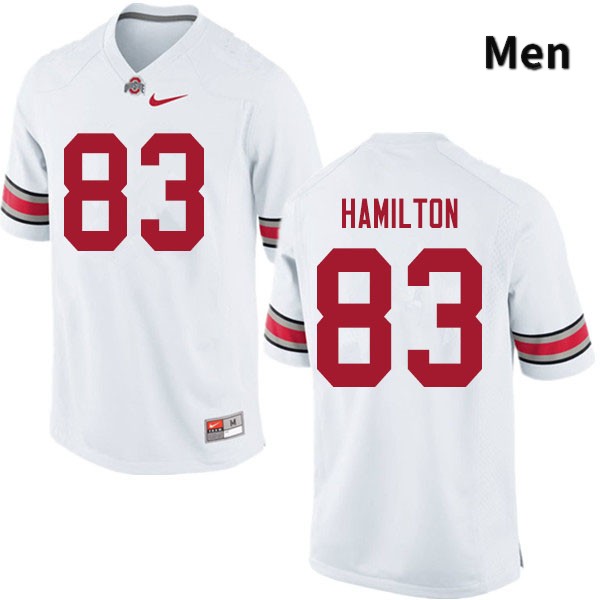 Ohio State Buckeyes Cormontae Hamilton Men's #83 White Authentic Stitched College Football Jersey